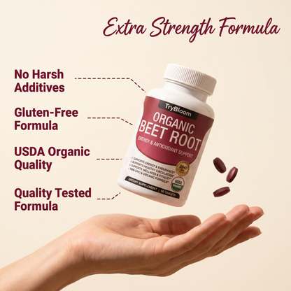 TryBloom Organic Beet Root Powder Tablets
