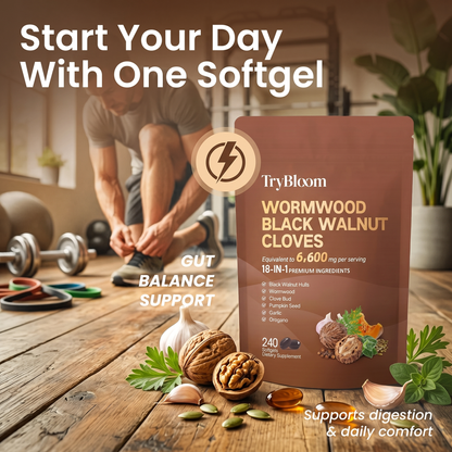 TryBloom Black Walnut Wormwood Clove Capsules