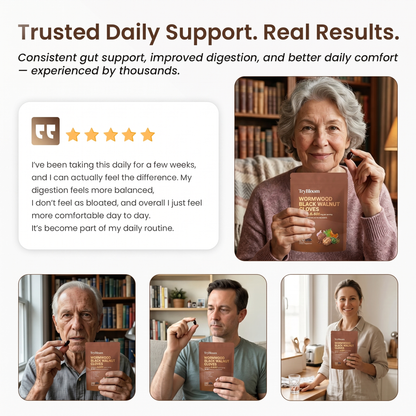 TryBloom Black Walnut Wormwood Clove Capsules